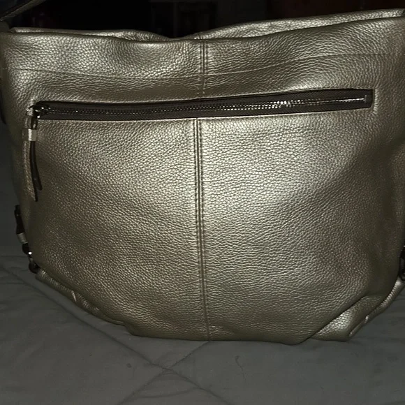 Coach Gold Metallic Pebbled Leather Hobo - Picture 2 of 10